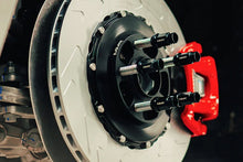 Load image into Gallery viewer, MMX 370x24mm 2-Piece Floating Rear Brake Discs/Rotors for BMW G8x M2 M3 M4 (G87 G80 G81 G82 G83) - Grooved/Slotted, Directional 72-Vane, 6061-T6 Aluminium Hats