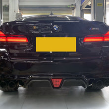 Load image into Gallery viewer, CS Style with LED Pre-Preg Carbon Fibre Rear Diffuser for BMW F90 M5 17-24