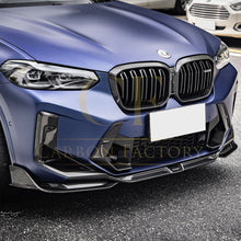 Load image into Gallery viewer, V Style Pre-Preg Carbon Fibre Front Bumper Trims for BMW F97 X3M F98 X4M LCI 22-26