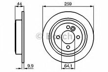 Load image into Gallery viewer, BOSCH 0 986 478 601 Brake Disc - Solid, Coated, 258.7mm x 10mm, 4-Hole - Replacement Brake Rotor (0986478601)