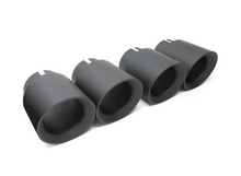 Load image into Gallery viewer, Burger Motorsports Billet Angle-Cut Exhaust Tailpipe Tips, Ceramic Black, BMW F80 M3 F82/F83 M4 F87 M2 Competition, 3.75 in OD, 2.75 in Inlet, Set of 4