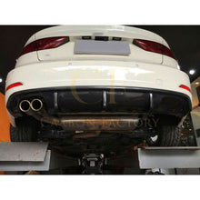 Load image into Gallery viewer, Carbon Fibre Rear Diffuser (Twin Exhaust) for Audi A3 Saloon Non S Line 13-15