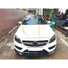 Load image into Gallery viewer, 4D Style Carbon Fibre Front Splitter for Mercedes Benz W205 C Class 15-18