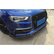 Load image into Gallery viewer, Carbon Fibre Front Bumper Trims for Audi A3 S Line S3 Saloon 13-15
