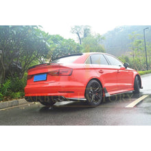 Load image into Gallery viewer, Carbon Fibre Rear Bumper Spats for Audi A3 S Line S3 Saloon 13-15