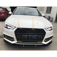 Load image into Gallery viewer, C Style Carbon Fibre Front Splitter for Audi A4 B9 S Line & S4 15-19