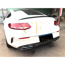 Load image into Gallery viewer, Small Fin Style Carbon Fibre Rear Diffuser for Mercedes W205 C Class & C63 2 Door 15-21