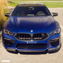 Load image into Gallery viewer, Sterckenn Pre-Preg Carbon Fibre 3-Piece Front Lip Splitter for BMW M8 & M8 Competition (2019+, F91 F92 F93) - 2x2 Twill, OEM Fitment