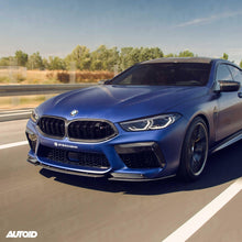 Load image into Gallery viewer, Sterckenn Pre-Preg Carbon Fibre 3-Piece Front Lip Splitter for BMW M8 & M8 Competition (2019+, F91 F92 F93) - 2x2 Twill, OEM Fitment