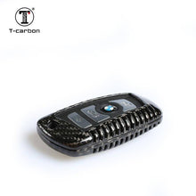 Load image into Gallery viewer, BMW F Series T-Carbon Pre-Preg Dry Carbon Fibre Key Fob Cover Case (2x2 Twill) | OEM Fit 2012-2021 | Fits F20 F21 F22 F87 F30 F31 F80 F32 F33 F82 F10 F11 F18 F06 F12 F13 F25 F26 F15 F85 G11 G12