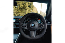 Load image into Gallery viewer, TRE Full Alcantara Steering Wheel for BMW G20 G21 G42 G22 G23 G80 G81 G82 G83 G87 F90 - M Tri-Colour Stitching - OEM+ Motorsport Upgrade (2/3/4 Series, M2/M3/M4/M5)