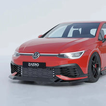 Load image into Gallery viewer, VW Golf GTI Clubsport Mk8 EVO-1 Gloss Black Front Splitter by ZAERO (2020+)