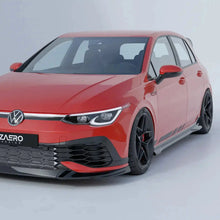 Load image into Gallery viewer, ZAERO Design EVO-1 Gloss Black ABS 3-Piece Front Splitter / Lip Spoiler for Volkswagen Golf GTI Clubsport Mk8 (2020+)