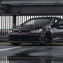 Load image into Gallery viewer, Volkswagen VW Golf GTI Mk7 & Golf GTD Mk7 Front Splitter / Front Lip Spoiler - ZAERO Design EVO-1 Gloss Black (2013-2017)