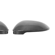 Load image into Gallery viewer, VW Golf Mk8/Mk8.5 GTI & R Pre-Preg Carbon Fibre Wing Mirror Caps/Covers by TRE – 2x2 Twill Gloss, OEM Fit Direct Replacement, Lane Assist Compatible (2019+)