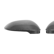 Load image into Gallery viewer, VW Golf Mk8/Mk8.5 GTI & R Pre-Preg Carbon Fibre Wing Mirror Caps/Covers by TRE – 2x2 Twill Gloss, OEM Fit Direct Replacement, Lane Assist Compatible (2019+)