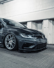 Load image into Gallery viewer, Volkswagen Golf R Mk7.5 Facelift 2017-2020 ZAERO Design EVO-1 Gloss Black Front Splitter - ABS Front Lip Spoiler - TÜV Certified