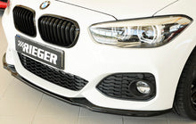 Load image into Gallery viewer, Rieger BMW 1 Series F20 F21 LCI Front Splitter / Front Lip Spoiler (2015+) Fits M135i & M140i - Gloss Black or Unfinished Black