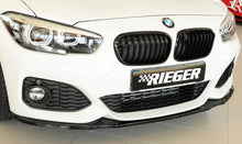 Load image into Gallery viewer, Rieger BMW 1 Series F20 F21 LCI Front Splitter / Front Lip Spoiler (2015+) Fits M135i & M140i - Gloss Black or Unfinished Black