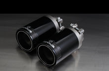 Load image into Gallery viewer, REMUS Rear Silencer Back Box L/R, Dual 98mm Straight Tailpipes, Carbon Tip Inserts, for Volkswagen Golf GTI Mk6 2.0 TSI (155 kW) 2009–2012, Stainless Steel, EEC Approved, Axle-Back, No GPF/OPF