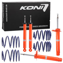 Load image into Gallery viewer, KONI 1120-4841 Suspension Kit for BMW 3 Series E46 Coupe & Compact - Matched Coil Springs & Non-Adjustable Shock Absorbers, Front & Rear - Fits 318Ci 320Ci 323Ci 325Ci 330Ci 316Ti 318Ti 325Ti 318TD 320TD 320Cd 330Cd