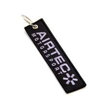 Load image into Gallery viewer, Genuine AIRTEC Motorsport Embroidered Luggage Tag Key Ring Keychain - Black with Grey Logo - Universal for Car Keys, Luggage & Bags - Car Enthusiast Gift