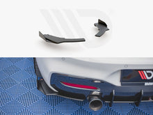 Load image into Gallery viewer, Maxton Design Rear Side Splitters V2 (Rear Spats) - Racing Durability 10mm ABS, Black with Gloss Flaps, for BMW 1 Series F20 M140i 2017-2019