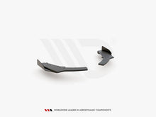 Load image into Gallery viewer, Maxton Design Rear Side Splitters V2 (Rear Spats) - Racing Durability 10mm ABS, Black with Gloss Flaps, for BMW 1 Series F20 M140i 2017-2019