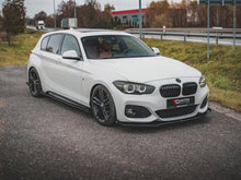 Load image into Gallery viewer, Maxton Design Racing Durability Side Skirts Diffusers V2 (+Flaps) - BMW 1 Series F20 M135i/M140i M Sport (M Pack) 2011-2019 - Black with Gloss Flaps