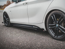 Load image into Gallery viewer, Maxton Design Racing Durability Side Skirts Diffusers V2 (+Flaps) - BMW 1 Series F20 M135i/M140i M Sport (M Pack) 2011-2019 - Black with Gloss Flaps