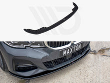 Load image into Gallery viewer, Maxton Design V.3 Gloss Black Front Splitter / Front Bumper Lip Spoiler for BMW 3 Series G20 M Sport 2019-2022