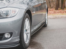 Load image into Gallery viewer, Maxton Design Gloss Black Side Skirt Extensions Diffusers for BMW 3 Series E91 Touring LCI Facelift 2008-2011 - ABS Pair with Fitting Kit