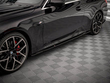 Load image into Gallery viewer, Maxton Design V3 Gloss Black Side Skirt Diffusers/Extensions for BMW 4 Series G22 Coupe M Sport (M Pack) 2020+ (420i 430i M440i)