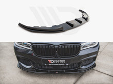 Load image into Gallery viewer, Maxton Design Gloss Black Front Splitter V2 for BMW 7 Series G11 (2015-2018) M Sport/M-Pack Front Lip Spoiler