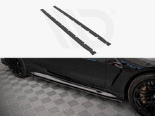 Load image into Gallery viewer, Maxton Design Street Pro Side Skirt Extensions/Diffusers (10mm ABS) for BMW M4 G82 2021-On - Matte Black or Red Core