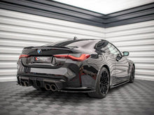 Load image into Gallery viewer, Maxton Design Gloss Black Rear Side Splitters (Rear Spats) for BMW M4 G82 2021-on - Fits Carbon Package - Pair with Fitting Kit