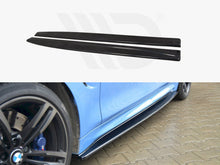 Load image into Gallery viewer, Maxton Design Gloss Black Side Skirt Extensions / Diffusers for BMW M4 F82 Coupe 2014–2020 | ABS Plastic | Mounting Kit Included