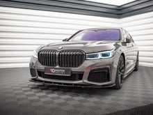 Load image into Gallery viewer, Maxton Design Gloss Black Front Splitter V.1 for BMW 7 Series G11 M Sport (M-Pack) LCI Facelift 2019-on Front Bumper Lip Spoiler