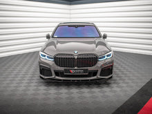 Load image into Gallery viewer, Maxton Design Gloss Black Front Splitter V.1 for BMW 7 Series G11 M Sport (M-Pack) LCI Facelift 2019-on Front Bumper Lip Spoiler