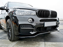 Load image into Gallery viewer, Maxton Design Gloss Black Front Splitter V.1 BMW X5 F15 M50D (2014-2018)
