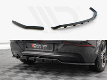 Load image into Gallery viewer, Maxton Design Gloss Black Rear Diffuser-Style Central Splitter with Vertical Bars for BMW 1 Series F20 2011-2015