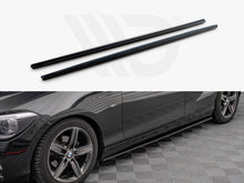 Load image into Gallery viewer, Maxton Design Gloss Black Side Skirts Diffusers/Splitters for BMW 1 Series F20 (2011-2015) ABS Pair with Mounting Kit