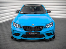 Load image into Gallery viewer, BMW M2 Competition F87 2018-2020 Maxton Design Street Pro V.1 Front Splitter with Flaps - Black 10mm ABS Front Lip Spoiler