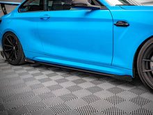 Load image into Gallery viewer, Maxton Design Street Pro Side Skirt Diffusers/Extensions with Gloss Flaps - Black - BMW M2 F87 (2016-2020)