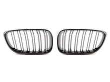 Load image into Gallery viewer, Genuine BMW M Performance F87 M2/M2 LCI Front Kidney Grilles – High Gloss Black Dual-Slat OEM Pair (2014+) 51712355447, 51712355448