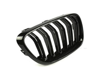 Load image into Gallery viewer, Genuine BMW M Performance F87 M2/M2 LCI Front Kidney Grilles – High Gloss Black Dual-Slat OEM Pair (2014+) 51712355447, 51712355448