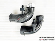 Load image into Gallery viewer, Eventuri Carbon Fibre Turbo Inlets for BMW F90 M5 & F92 M8 (S63) – High-Flow Intake Upgrade, Faster Spool, OEM+ Fit, Works with Stock Airboxes & Eventuri Intake