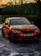 Load image into Gallery viewer, Orange Luminescent V bar sticker overlay vinyl for your BMW