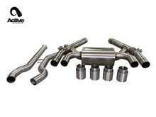 Load image into Gallery viewer, Active Autowerke Valved Axle-Back Exhaust for BMW M2 Competition & M2 CS (F87 LCI, 2018+) - 304 Stainless Steel, Reuses OEM Valves - Rear Section Muffler Upgrade - Part 11-067
