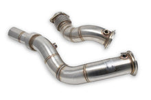 Load image into Gallery viewer, Active Autowerke (AA) BMW S55 Catless/Decat Downpipes (F80 M3, F82/F83 M4, F87 M2 Competition) - 304 Stainless, Flex Joints, Optional White Lightning Ceramic Coating - F8X Non-OPF